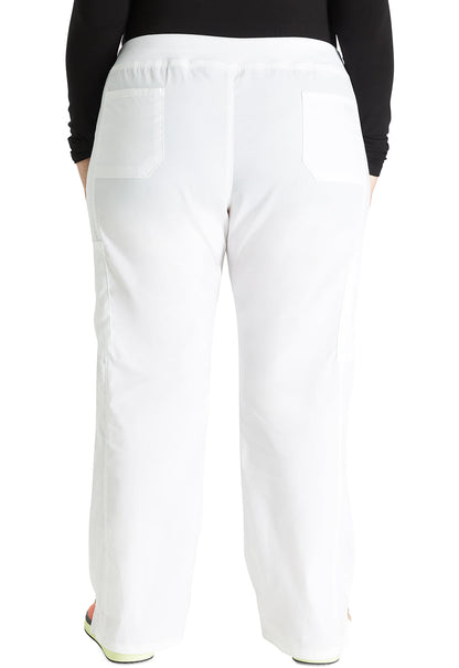 Women's Mid Rise Straight Leg Pull-on Cargo Pant - White