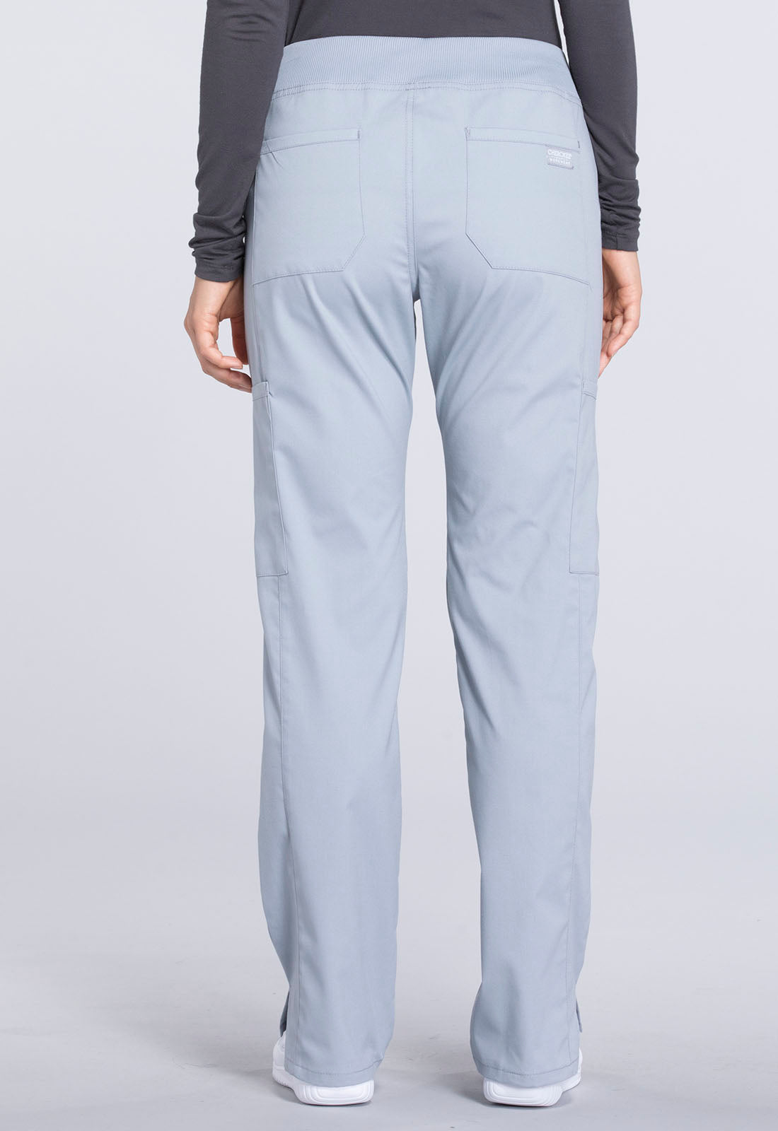 Women's Mid Rise Straight Leg Pull-on Cargo Pant - Grey