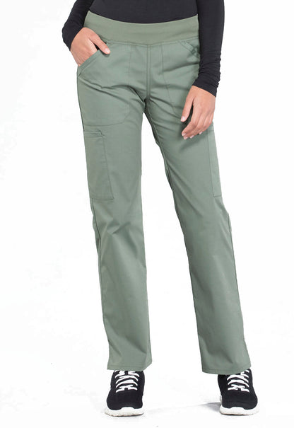 Women's Mid Rise Straight Leg Pull-on Cargo Pant - Olive