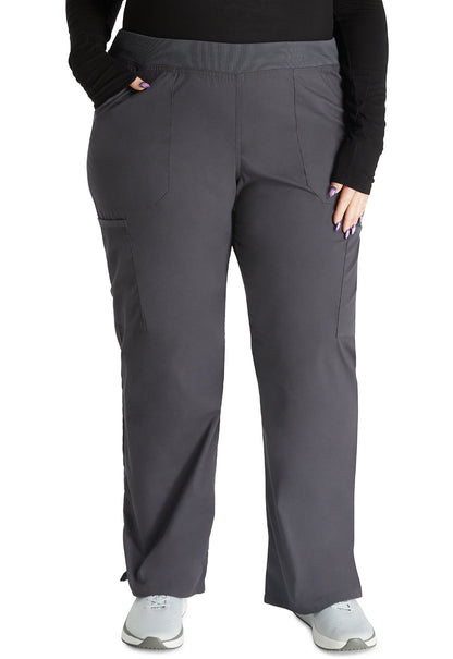 Women's Mid Rise Straight Leg Pull-on Cargo Pant - Pewter
