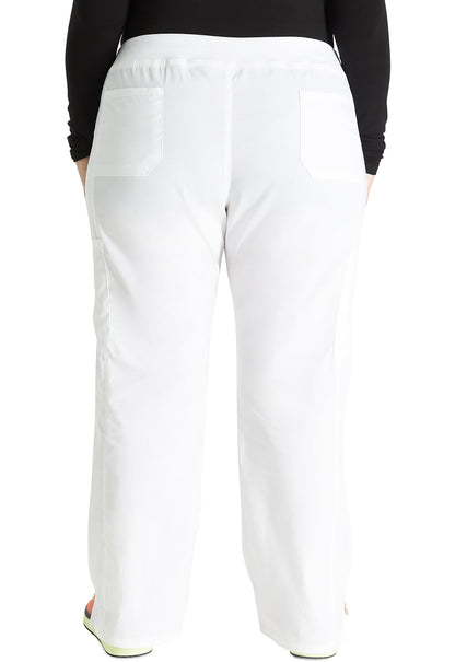 Women's Mid Rise Straight Leg Pull-on Cargo Pant - White