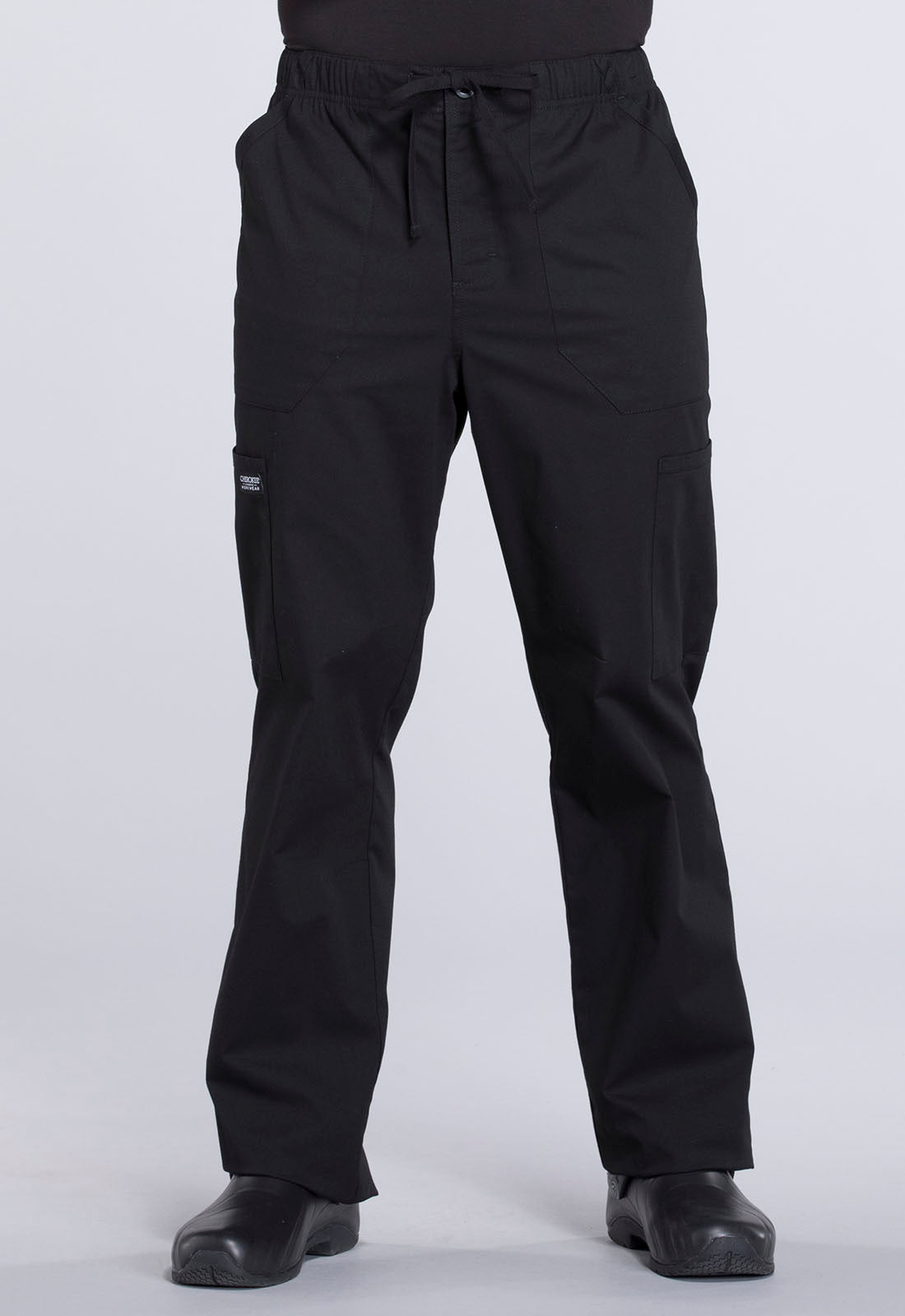 Men's Men's Tapered Leg Fly Front Cargo Pant - Black