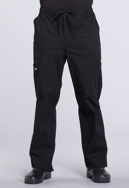 Men's Men's Tapered Leg Fly Front Cargo Pant - Black