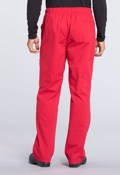 Men's Men's Tapered Leg Fly Front Cargo Pant - Red