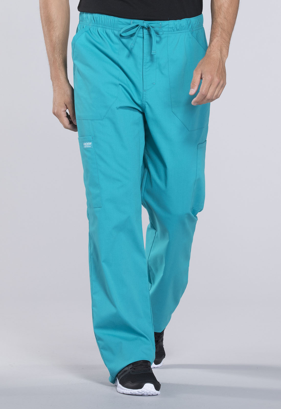 Men's Men's Tapered Leg Fly Front Cargo Pant - Teal Blue