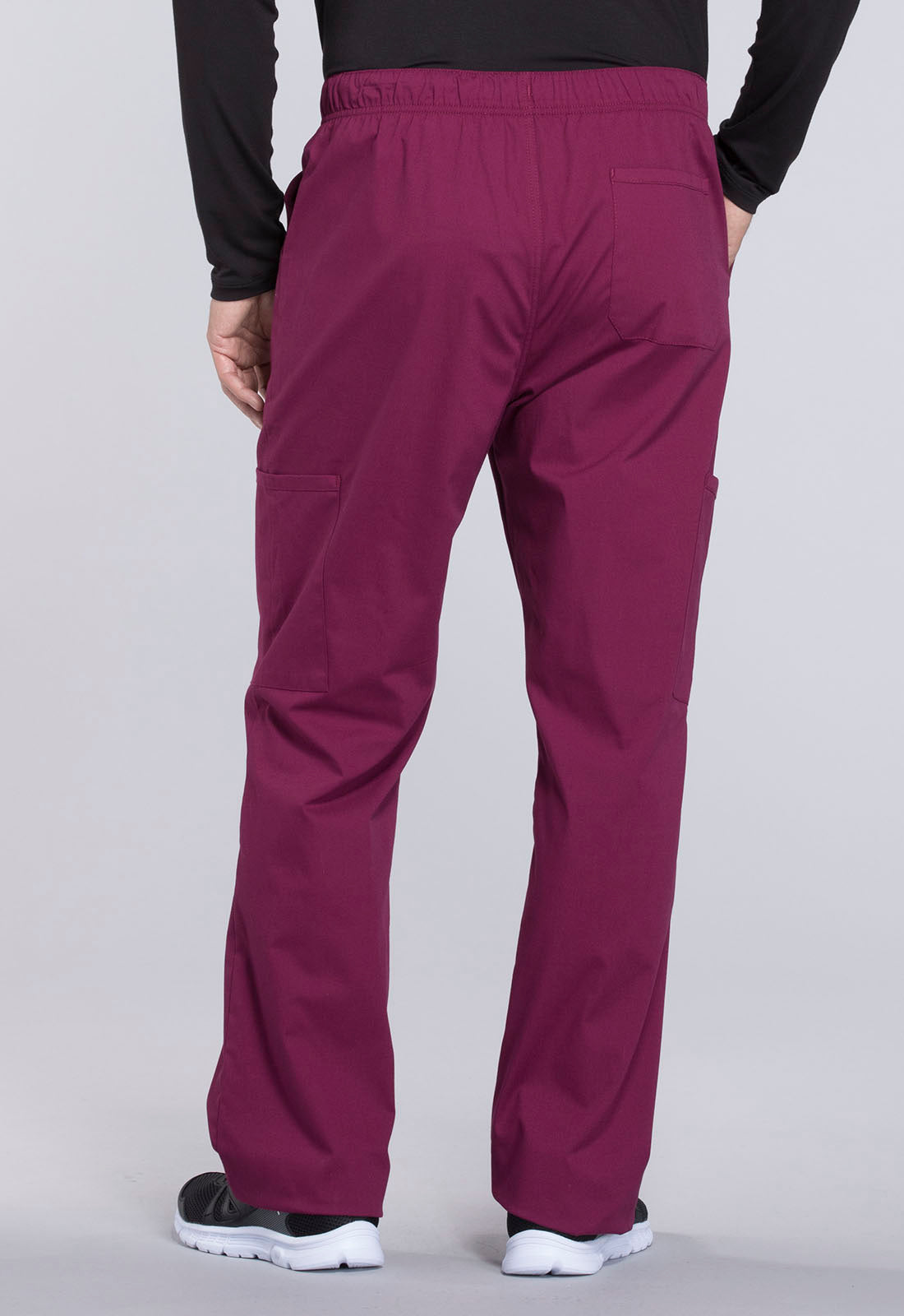 Men's Men's Tapered Leg Fly Front Cargo Pant - Wine