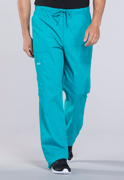 Men's Men's Tapered Leg Fly Front Cargo Pant - Teal Blue