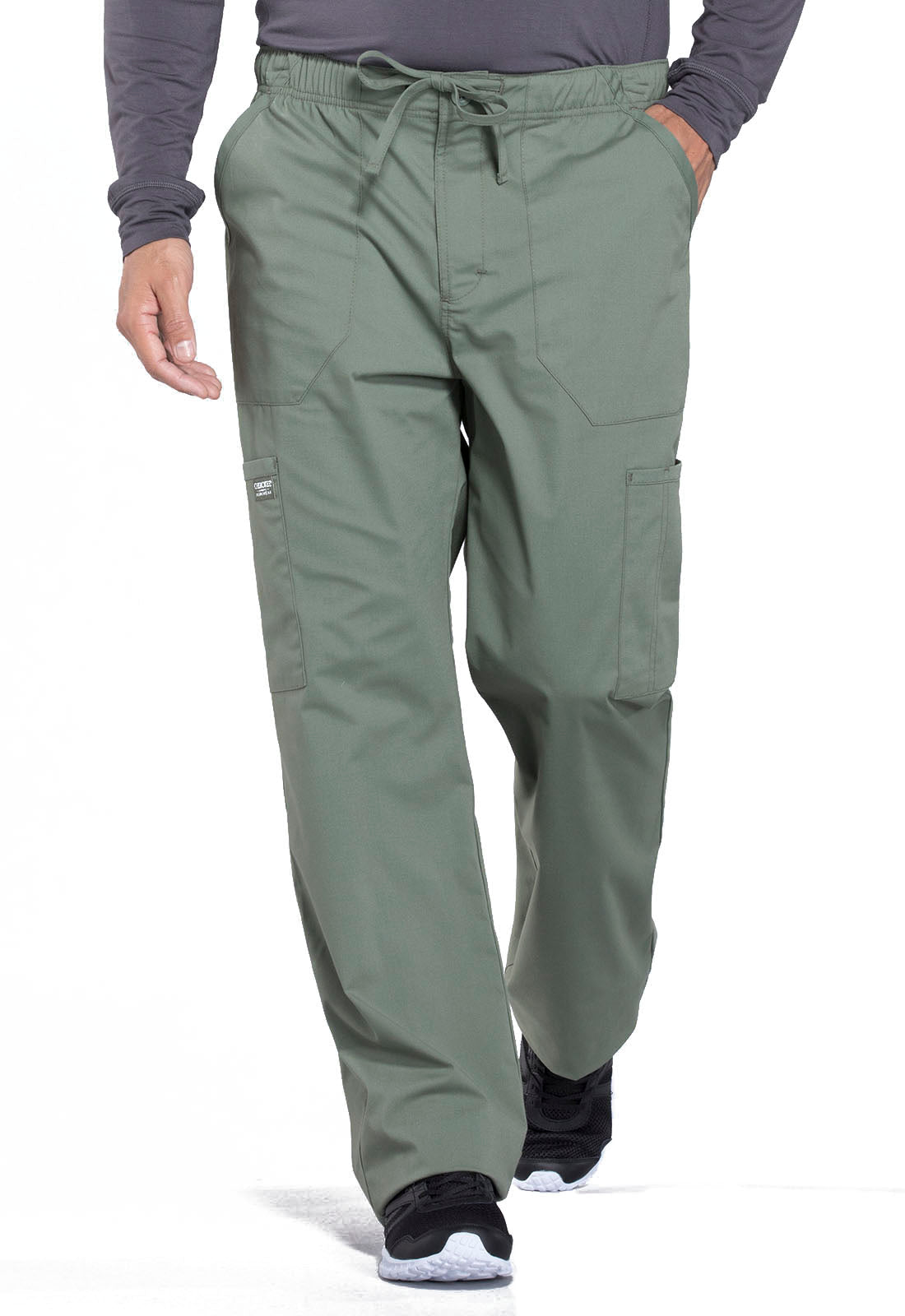 Men's Men's Tapered Leg Fly Front Cargo Pant - Olive