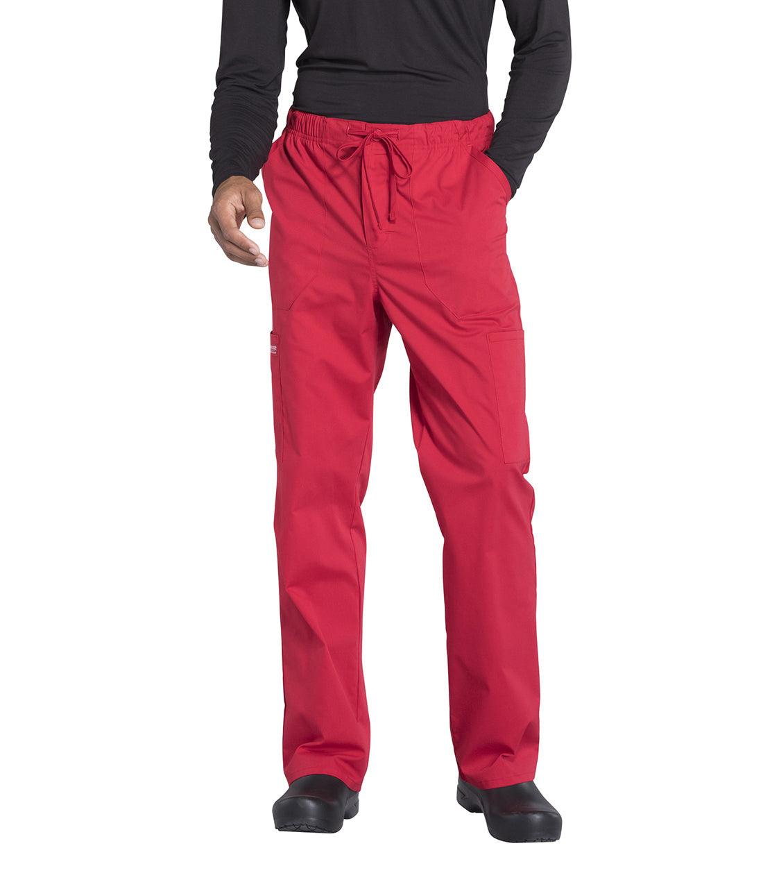 Men's Men's Tapered Leg Fly Front Cargo Pant - Red