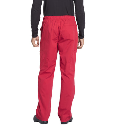 Men's Men's Tapered Leg Fly Front Cargo Pant - Red