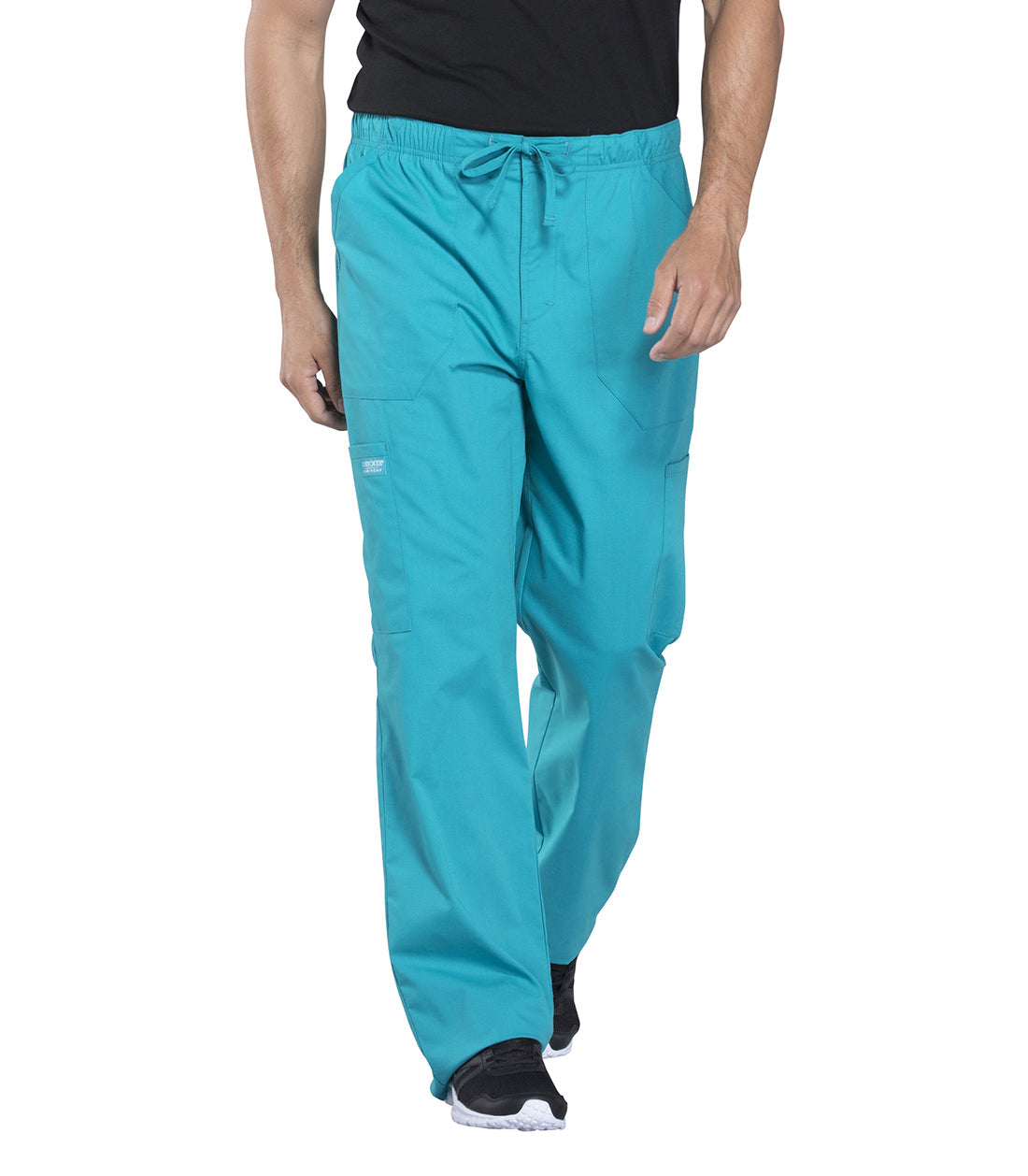 Men's Men's Tapered Leg Fly Front Cargo Pant - Teal Blue