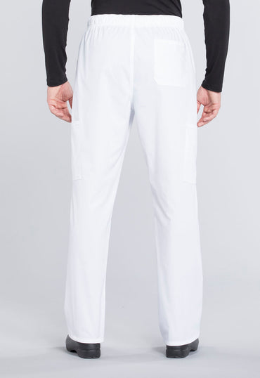 Men's Men's Tapered Leg Fly Front Cargo Pant - White