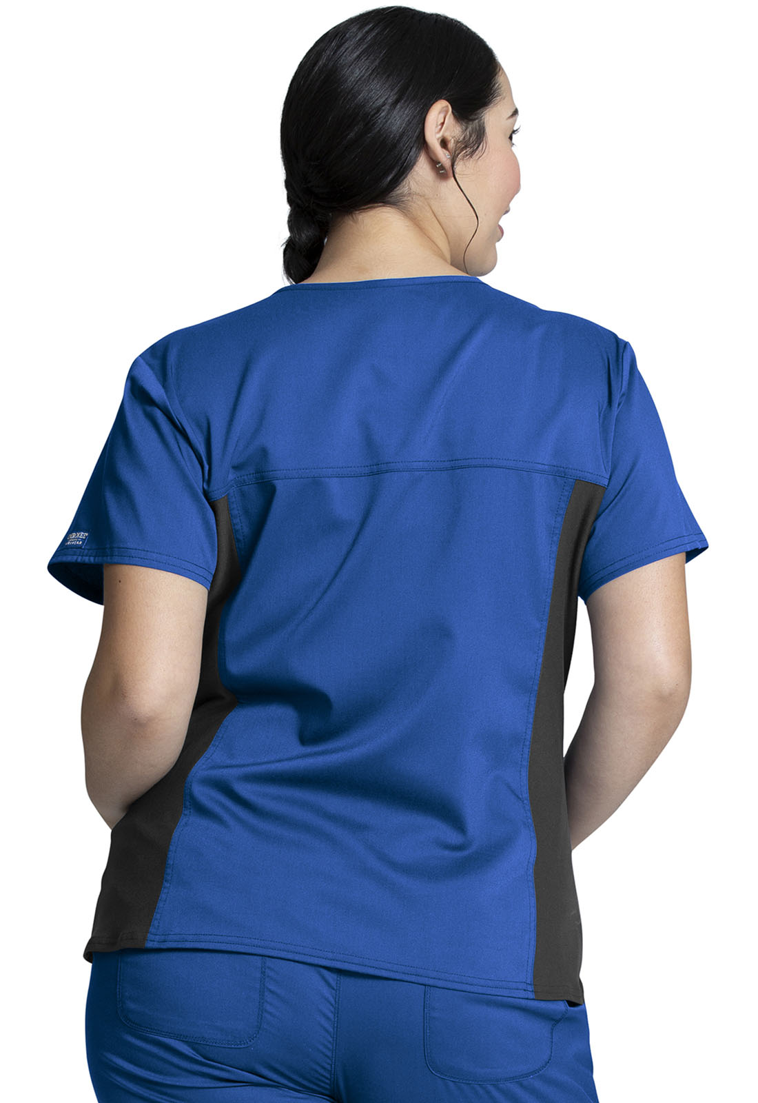 Women's V-Neck Knit Panel Top - Royal