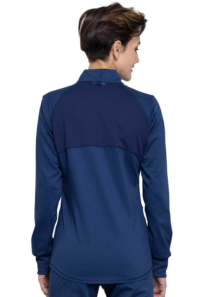 Women's Zip Front High-Low Jacket - Navy