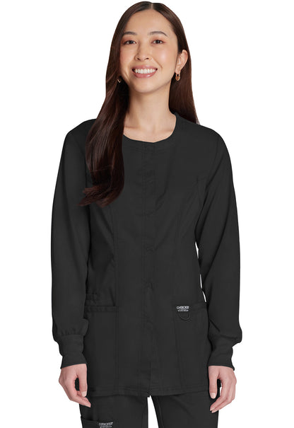 Women's Snap Front Jacket - Black
