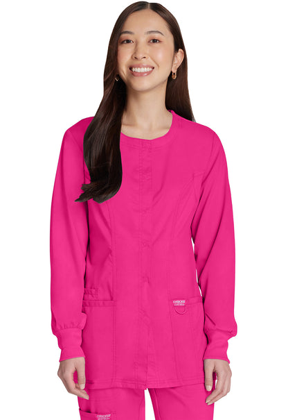 Women's Snap Front Jacket - Electric Pink
