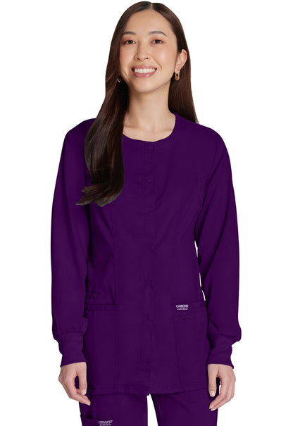 Women's Snap Front Jacket - Eggplant