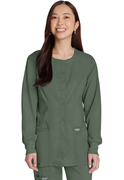 Women's Snap Front Jacket - Olive