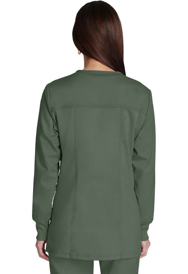 Women's Snap Front Jacket - Olive