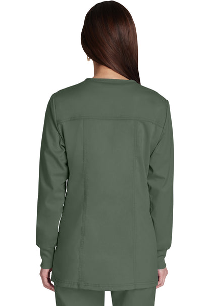 Women's Snap Front Jacket - Olive