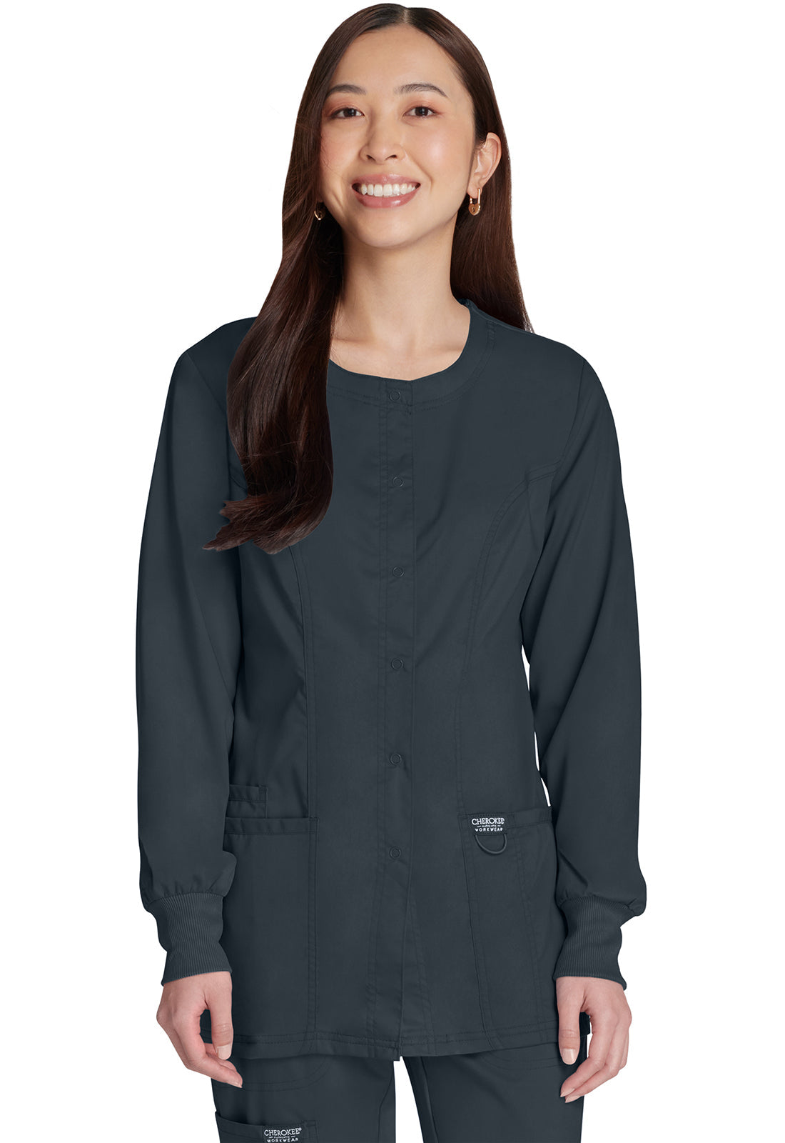 Women's Snap Front Jacket - Pewter
