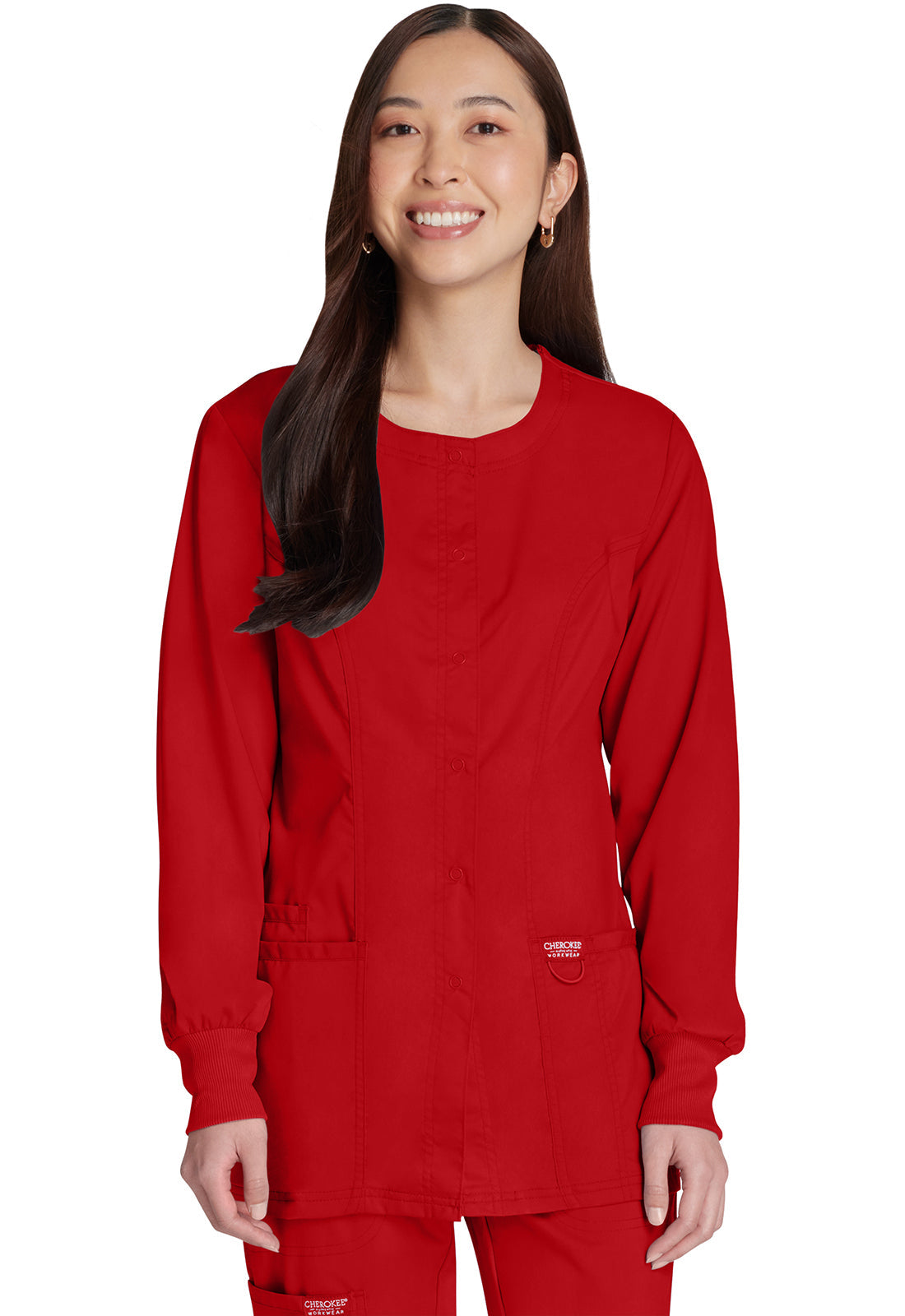 Women's Snap Front Jacket - Red