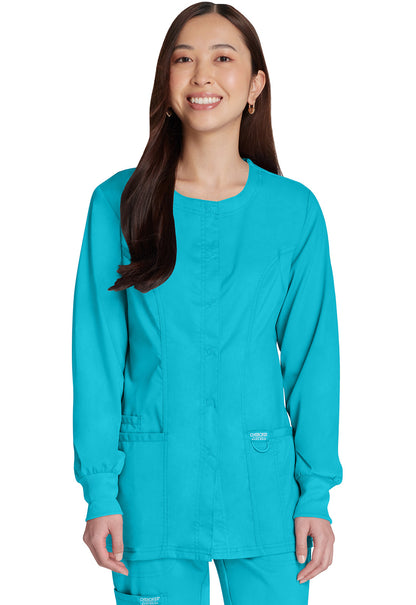 Women's Snap Front Jacket - Turquoise