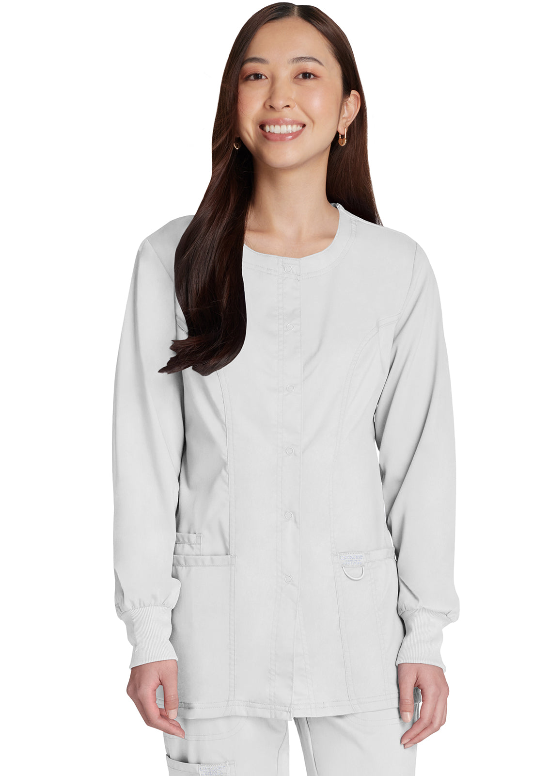 Women's Snap Front Jacket - White