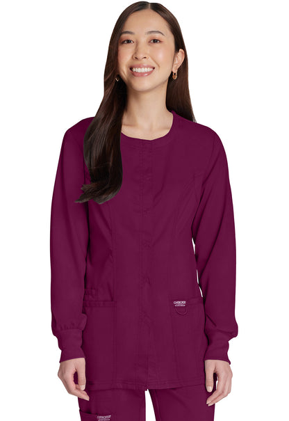 Women's Snap Front Jacket - Wine