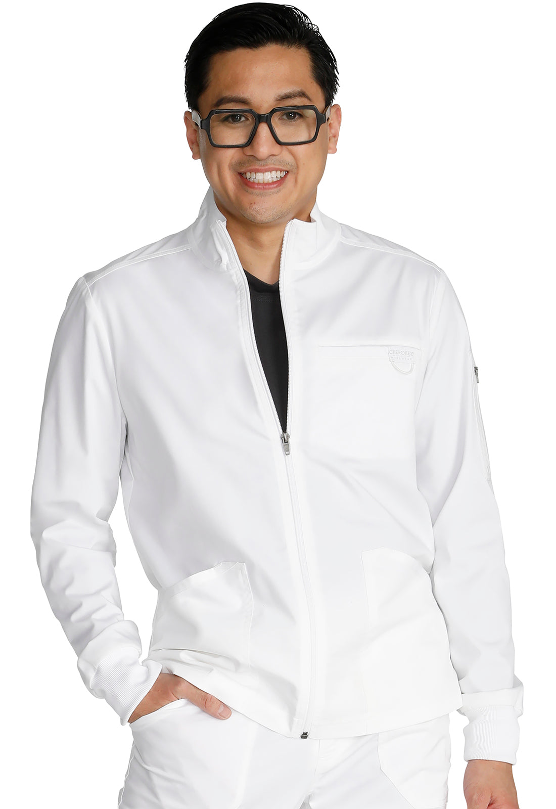 Men's Zip Front Jacket - White