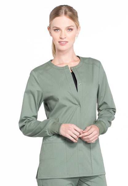 Women's Snap Front Jacket - Olive