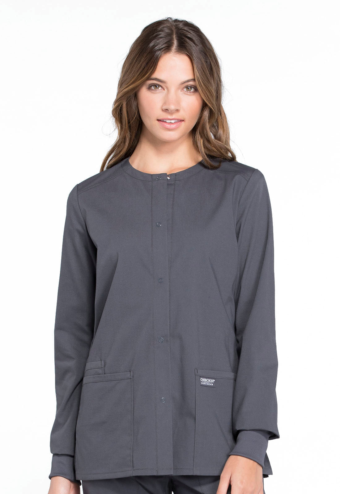 Women's Snap Front Jacket - Pewter