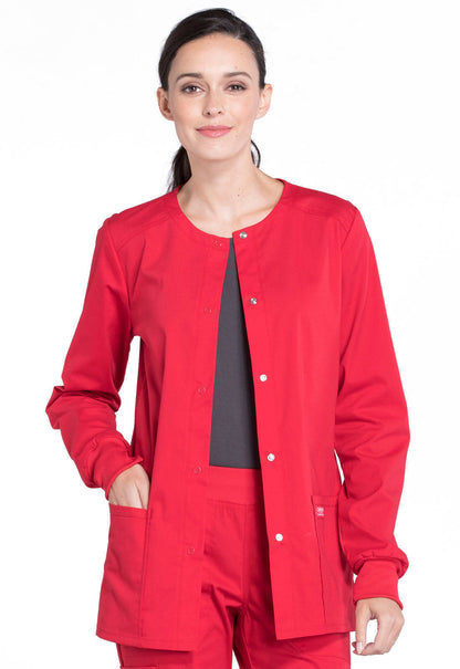 Women's Snap Front Jacket - Red