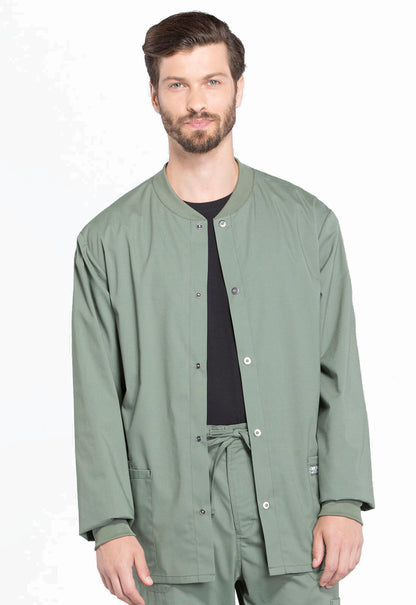 Men's Men's Snap Front Jacket - Olive