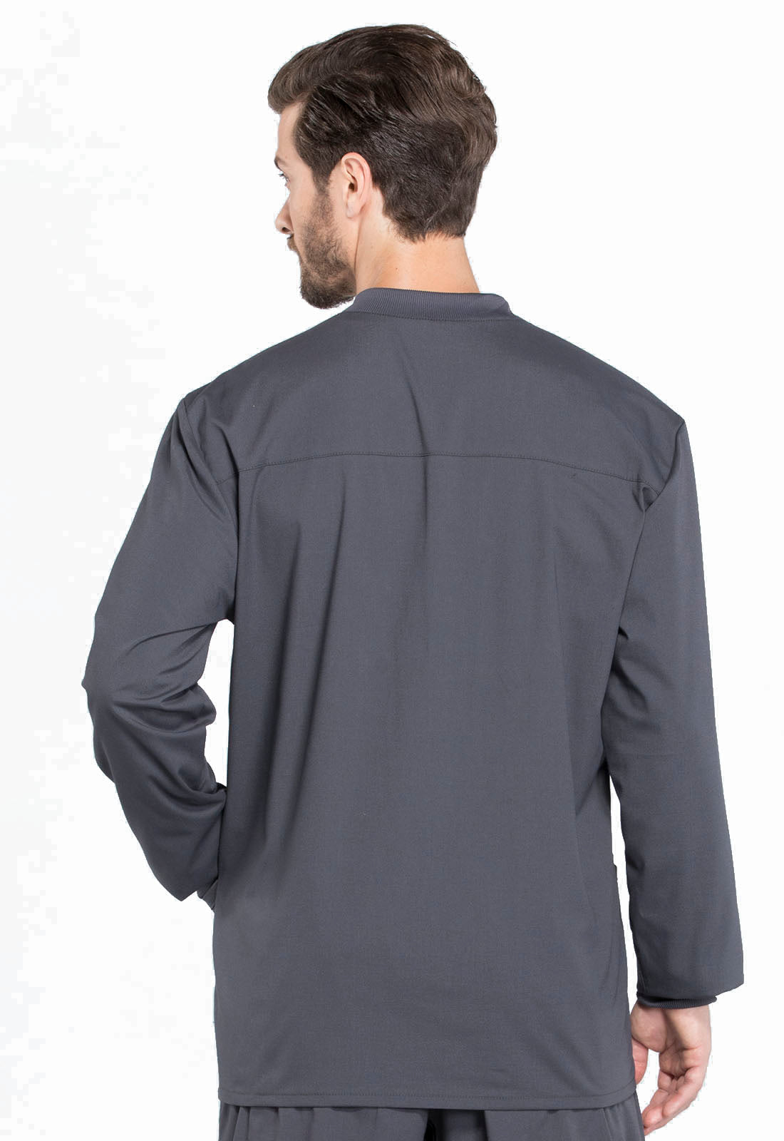 Cherokee Workwear - Men's Men's Snap Front Jacket - Pewter