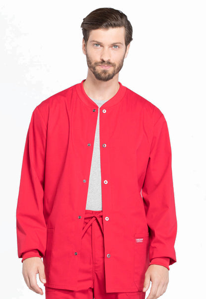 Men's Men's Snap Front Jacket - Red