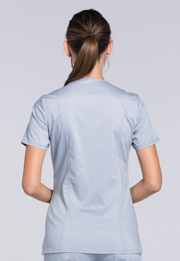 Women's Mock Wrap Top - Grey