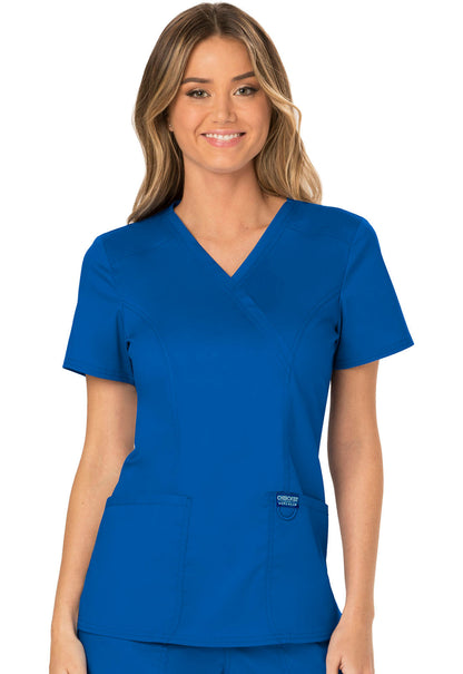 Women's Mock Wrap Top - Royal