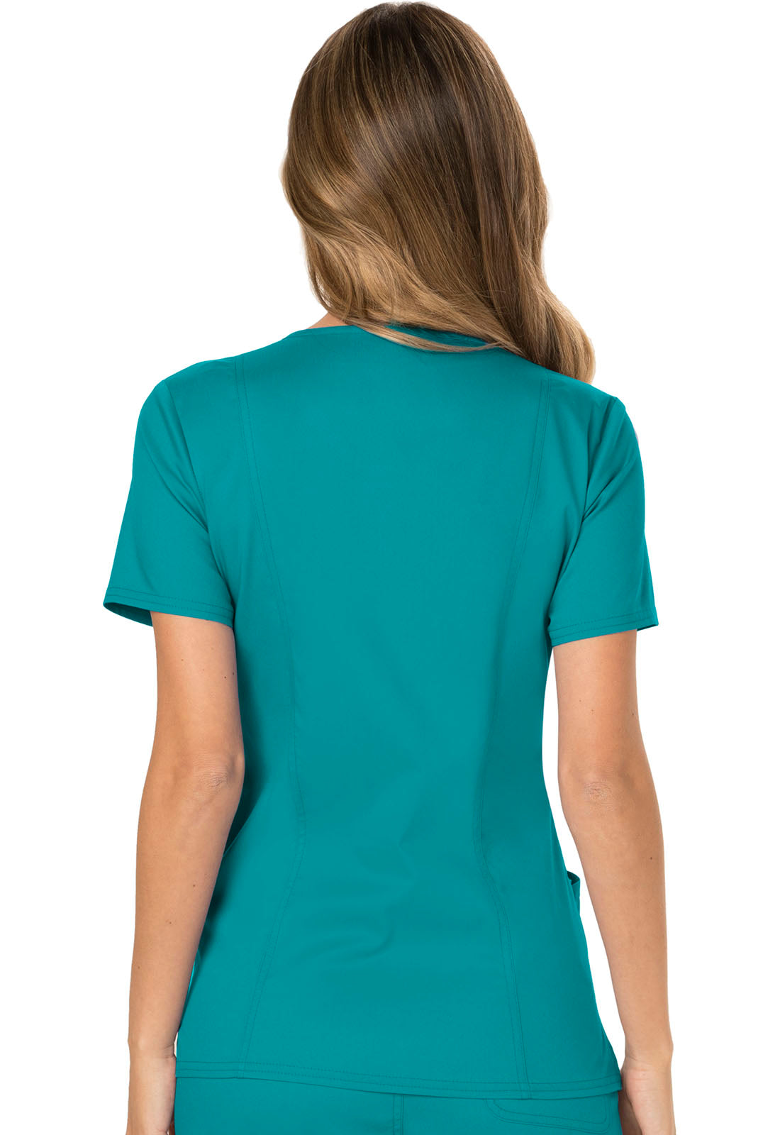 Women's Mock Wrap Top - Teal Blue
