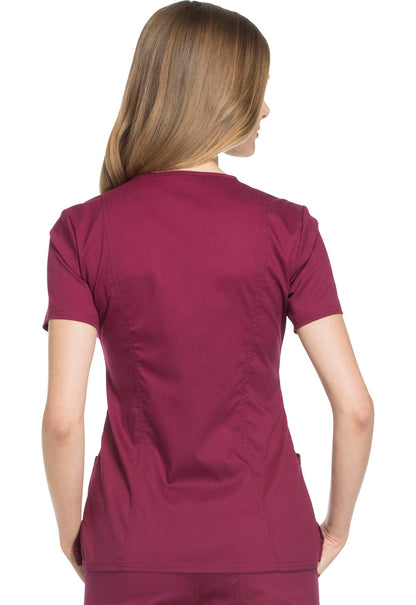 Women's Mock Wrap Top - Wine