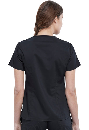 Women's V-Neck  Top - Black