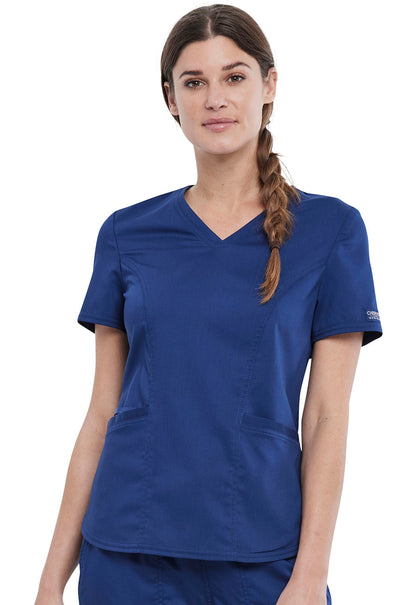Women's V-Neck  Top - Navy