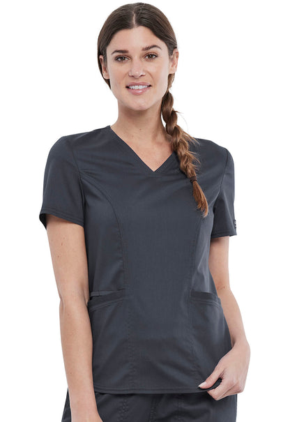 Women's V-Neck  Top - Pewter