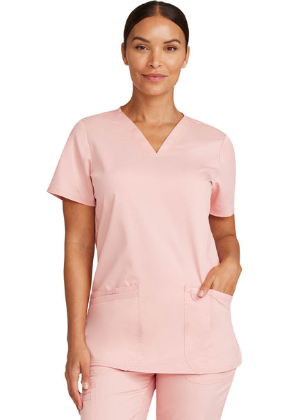 Women's V-Neck Top - Pink Essence