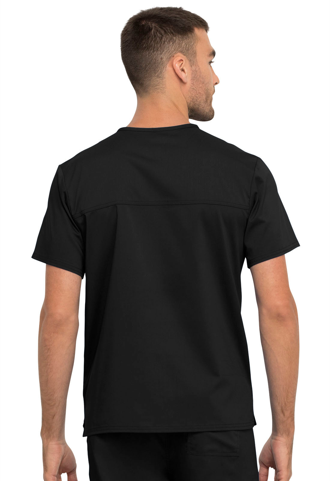 Unisex Unisex 1 Pocket Tuckable V-Neck Top - Black