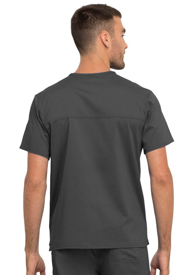 Unisex Unisex 1 Pocket Tuckable V-Neck Top - Pewter