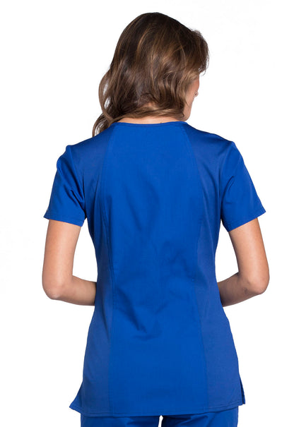 Women's V-Neck Top - Galaxy Blue