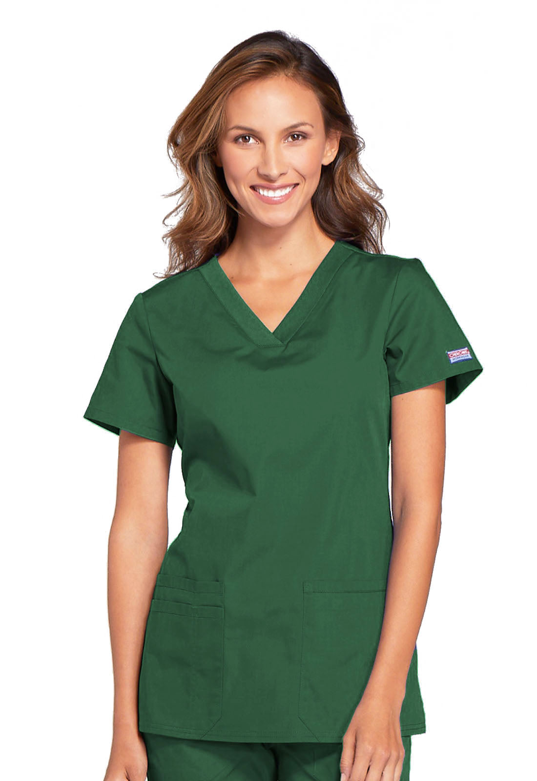 Women's V-Neck Top - Hunter Green