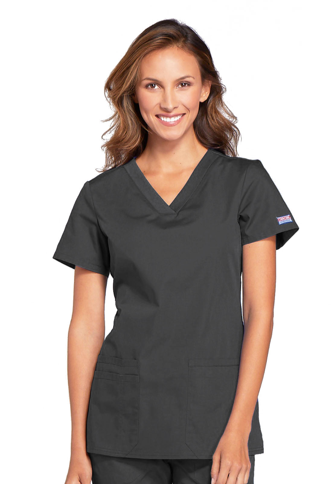 Women's V-Neck Top - Pewter