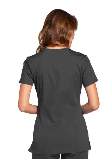 Women's V-Neck Top - Pewter